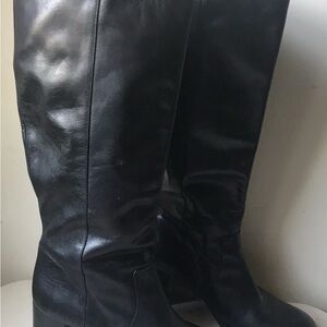 Bally Black Over the Knee Leather Boots